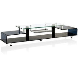 TV Regal Chrom Lowboard Wohn Zimmer Sideboard Möbel Sicherheitsglas Fernseh Tisch BHP B153018