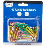 Just stationery Jumbo-Büroklammer, 100 Stück, mehrfarbig, 9195