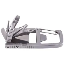 Herbertz Multi Tool, AISI 420 Stahl, rostfrei, 10 Funktionen Karabiner-Verschluss