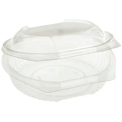 VEPATIM 50x BIO Salatschalen fixer Deckel aus Bio-Kunststoff PLA transparent  600ml
