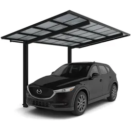 Ximax Carport Linea Typ 60 3,02 x 5,56 m schwarz inkl. Regenrinne