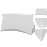 vidaXL Stretch-Tischhusse 2 Stk. 120 x 60,5 x 74 cm Weiß