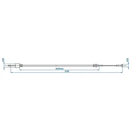 PRO PLUS Bremsseil Anhänger 1020/1230mm Universal Bremsseilzug Glocke Ø26mm M8