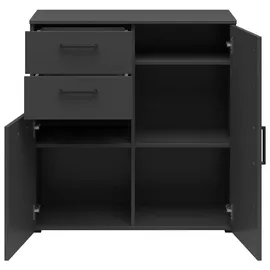 milino Kommode Multi-Stauraum 80 x 83 x 40 cm Anthrazit