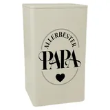 speecheese Allerbester Papa Herz Dose schwarz/weiß 0,0 cm 0,9 l
