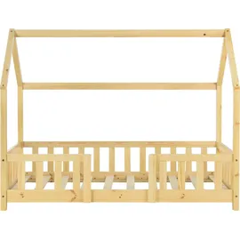 [en.casa] Kinderbett Sisimiut 70 x 140 cm Kiefer natur beige