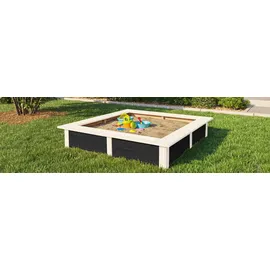 Weka Holzsandkasten Aina 119 x 119 cm anthrazit/weiß