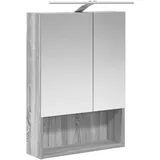vidaXL Badezimmerspiegelschrank 50 cm grau