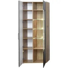Innostyle Vitrine Sonate 80 x 37 x 208 cm Schwarz