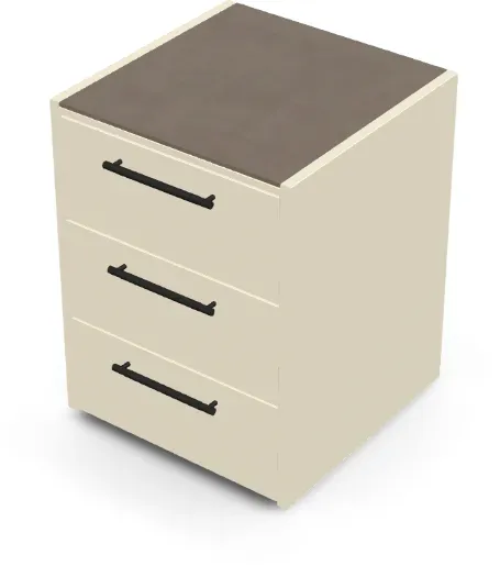 Brabura CT 60 Schubladenmodul - Barro / Perle Blanche / Matt schwarzer Griff