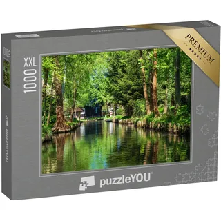 Puzzle 1000 Teile XXL „Landschaft mit Häuschen im Spreewald, Deutschland“ – aus der Puzzle-Kollektion Spreewald