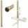 REA Verlängerung Für Bade-Duschgarnitur 50Cm Brush Gold - Gold