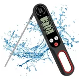 QEIHITYO Digitales Küchenthermometer Fleischthermometer Bratenthermometer mit Faltbar Langer Sonde und LCD Bildschirm zum Küche Grillen Kochen Backen Babynahrung Milch