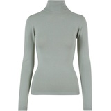 URBAN CLASSICS Ladies Knitted Turtleneck Longsleeve in Grün, Größe S