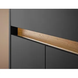 furn.design Waschbeckenunterschrank, Grau, Eiche Wotan, Holzwerkstoff, Nachbildung, Uni, Rechteckig, 60x62x34 cm, FSC Mix, Badezimmer, Badezimmerschränke, Waschbeckenunterschränke