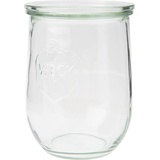 Weck Tulpenform-Glas 6er-Karton 1L Tulpenform Einweckglas mit Deckel, Glas, (6-tlg)