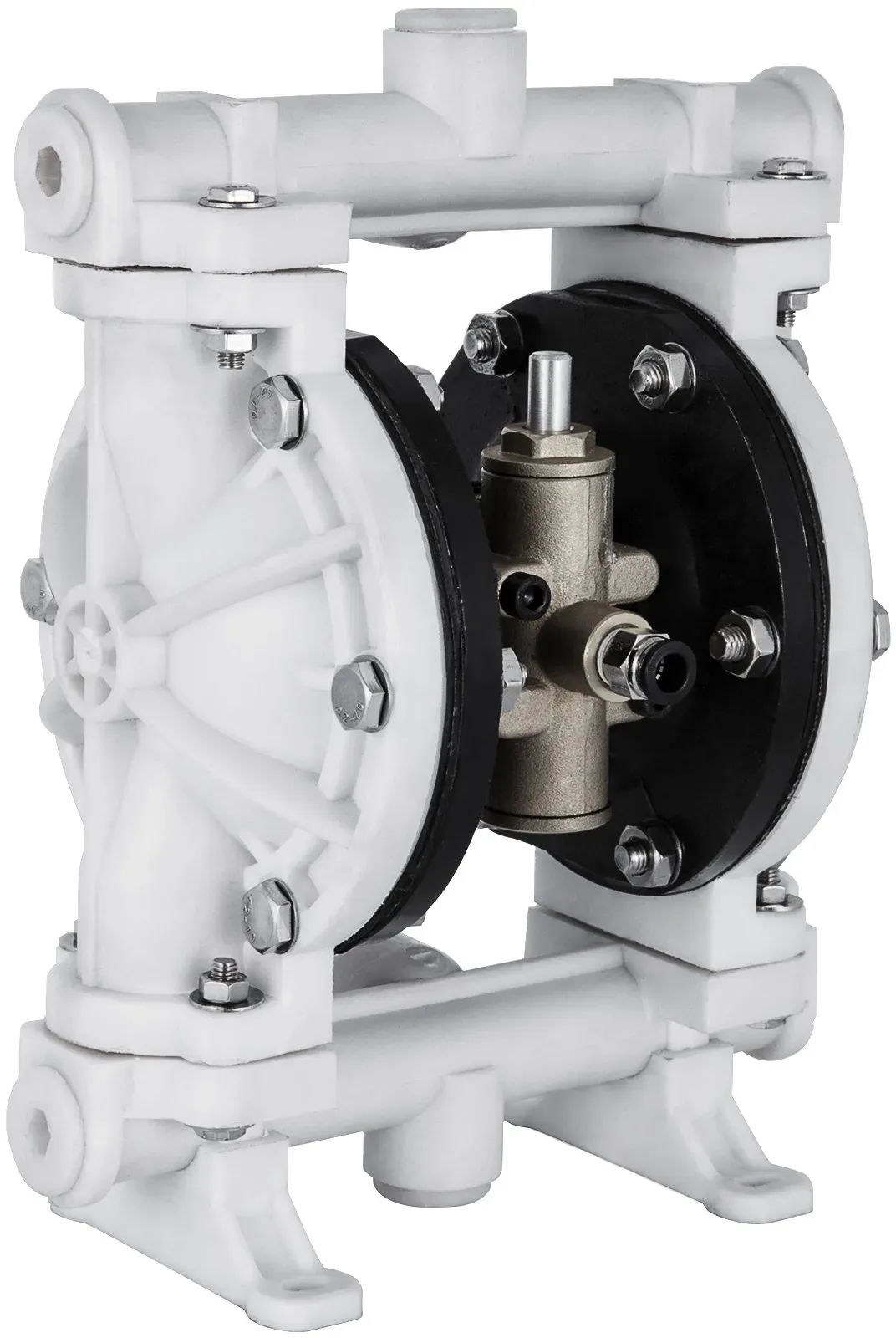 VEVOR Luft-Doppelmembranpumpe 11,37 L/min 66°C 1,27cm Einlass und Auslass
