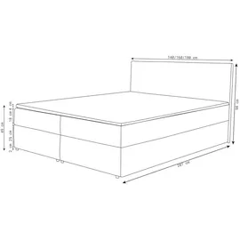 venasi TILLY 160 x 200 cm H2 Grau
