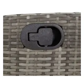 vidaXL Gartensessel mit Kissen 2 Stk. Verstellbar Grau Poly Rattan