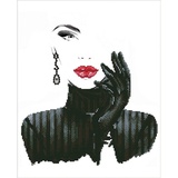 Diamond Dotz Original Diamond Painting, Set Lady in Black 42x52 cm