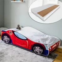 Kids Collective Autobett Kinderbett Jugendbett 70x140 | 80x160 mit Rausfallschutz & Matratze | Kinder Spielbett Rennfahrer