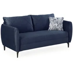 Sofa Novara Stoff Blau 2,5-Sitzer