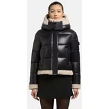 khujo Damen warme Winterjacke mit Plüschelementen und abnehmbarer Kapuze Nessie2 Black Gr. XL - XL