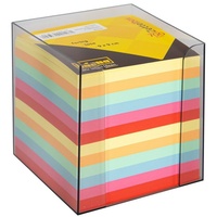 IDENA 311068 - Zettelbox, 9 x 9 x 10 cm, 80 g/m2, 700 Blatt, lose, farbig, 1 Stück