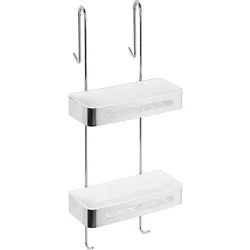 Duscheinhängekorb Erlena, 2 Etagen (Ausführung: Duscheinhängekorb Erlena 2 Etagen 290x680x207 mm Edelstahl poliert)