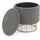 BIZZOTTO Hocker Pavlina Samt 38 x 42 x 38 cm Grau