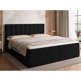 bromarkt Boxspringbett 180 x 200 cm H3 Schwarz