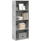 vidaXL Bücherregal Betongrau 60x30x152 cm Holzwerkstoff