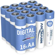 Ansmann Akku AA 2650 mAh 1,2V NiMh, 16 Stück
