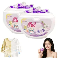 5-in-1 Waschmittel-Pods mit Weichspüler Duftperlen, White Musk Wasch-Pods für alle Textilien Farben, Tiefenreinigung, Langanhaltender Frischeduft (2PCS)