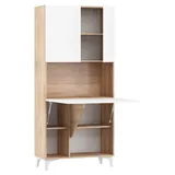 BIM Furniture Megan 1 Klapptisch 0 x 0 cm Sonoma Eiche/Weiß Glänzend