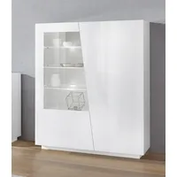Home Affaire Highboard 120 x 146 x 43 cm Weiß hochglanz