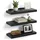 Relaxdays Wandregal 3er Set 40 x 4 x 23 cm Schwarz