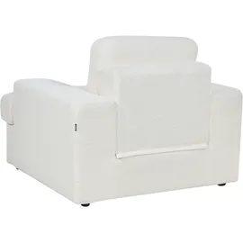 Beliani Sessel ALLA Bouclé 72 x 71 x 70 cm Cremeweiß mit Kissen