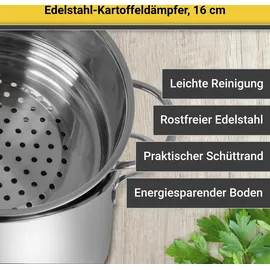 Krüger Kartoffeldämpfer 16 cm Edelstahl