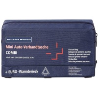 Holthaus Medical Mini COMBI Verbandtasche Erste-Hilfe Verbandskasten, KFZ, DIN13164, Warndreieck