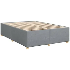 vidaXL Boxspringbett 140 x 200 cm Hellgrau