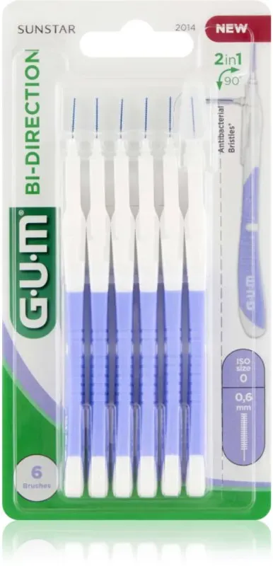 G.U.M Bi Direction Interdental Brush Interdentalzahnbürste 0,6 mm 6 St.