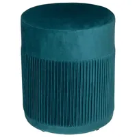Atmosphera - Sitzhocker Nofy - Samt - blaugrün h. 38 cm - Blaugrün