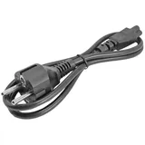 Startech StarTech.com 1 m Laptop Ladekabel, EU Schuko auf C5, 2,5A 250V, 18AWG, Notebook / Laptop Ersatzstromkabel, Laptop Netzteil Stromkabel, Kleeblatt/Mickey Mouse Netzkabel, 1 m, CEE7/7, C5-Koppler, 250 V, 2.5 A