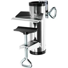 COM-FOUR com-four® Sonnenschirmhalter aus Metall - Schirmständer für Balkon, Terrasse oder Tisch - Balkon-Schirmhalter XL - Schwarz