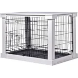 Dobar Hundebox Indoor mit Tischoberfläche 83 x 55 x 59 cm Weiß