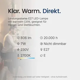 Philips LED-Birne 60 W E27 warmweiß 6 St.