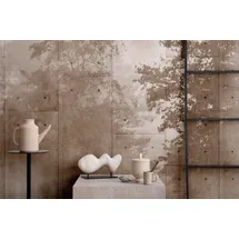 Living Walls Vliestapete Beton-Tapete mit Waldmotiv Natur Tapete Industrial 10 m 0,02 m 1 St braun