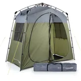 Lumaland Where Tomorrow Pop up Duschzelt für 2 Personen | Campingtoilette und Umkleidekabine für Outdoor & Festival | leicht & wasserdicht | Mobile Dusche mit Trennwand | Wurfzelt Biwak