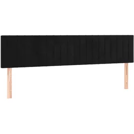 vidaXL Boxspringbett mit Matratze & LED Schwarz 180x200 cm Samt
